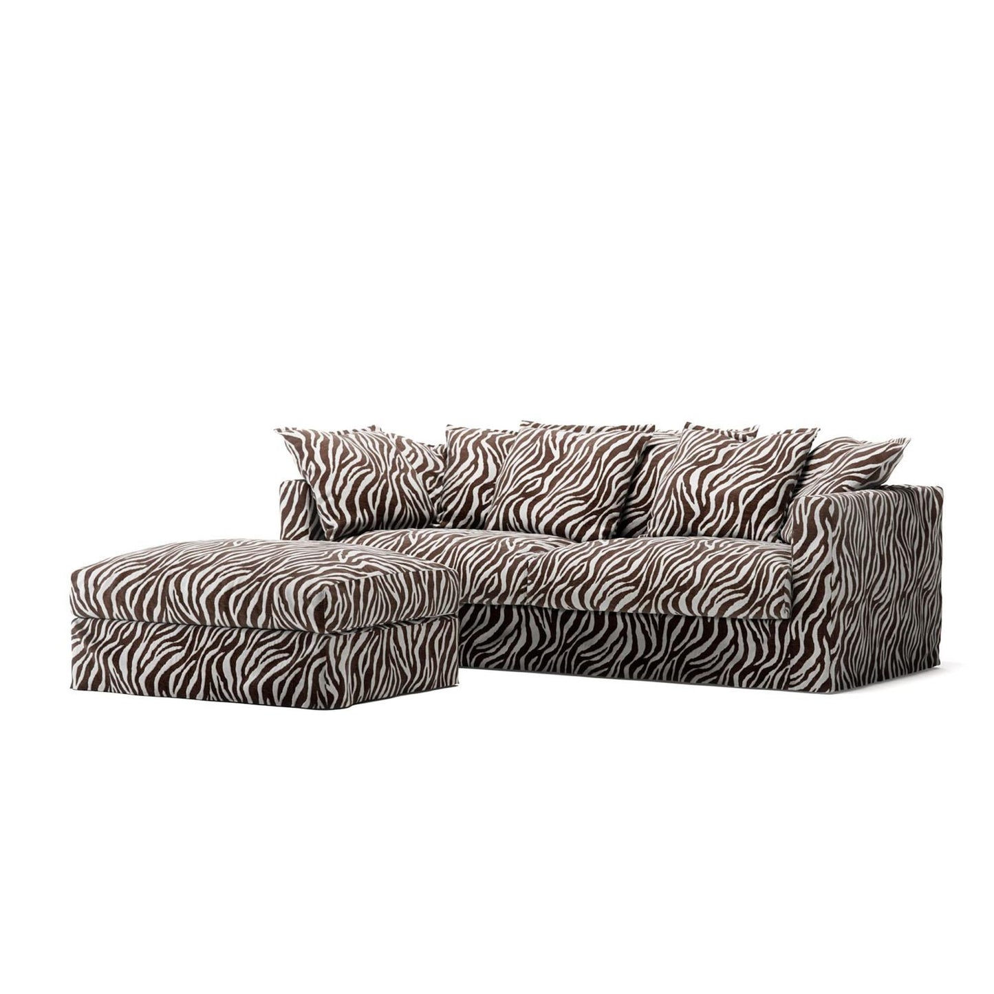 Decotique Le Grand Air Footstool Zebra/Brown/White