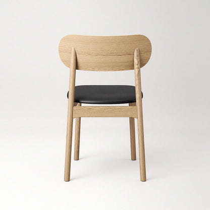 Decotique Elephant Dining Chair Natural Oak/Black Leather