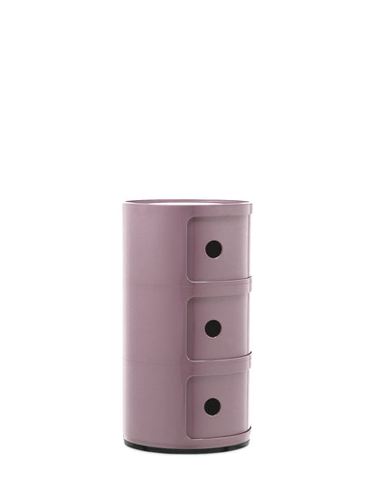 Componibili storage unit, 3 modules, mauve