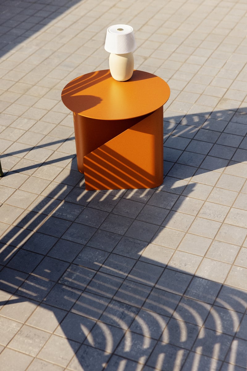 Sentrum side table, burned orange