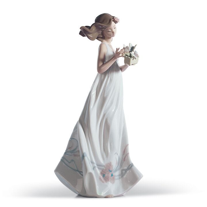 Butterfly Treasures Woman Figurine by Lladró