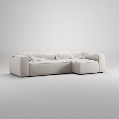 Decotique Grand 4-Seater Sofa Chaise Right Moonwhite