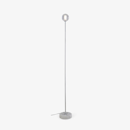 CALOT - LED floor lamp with marble base and glass shade
