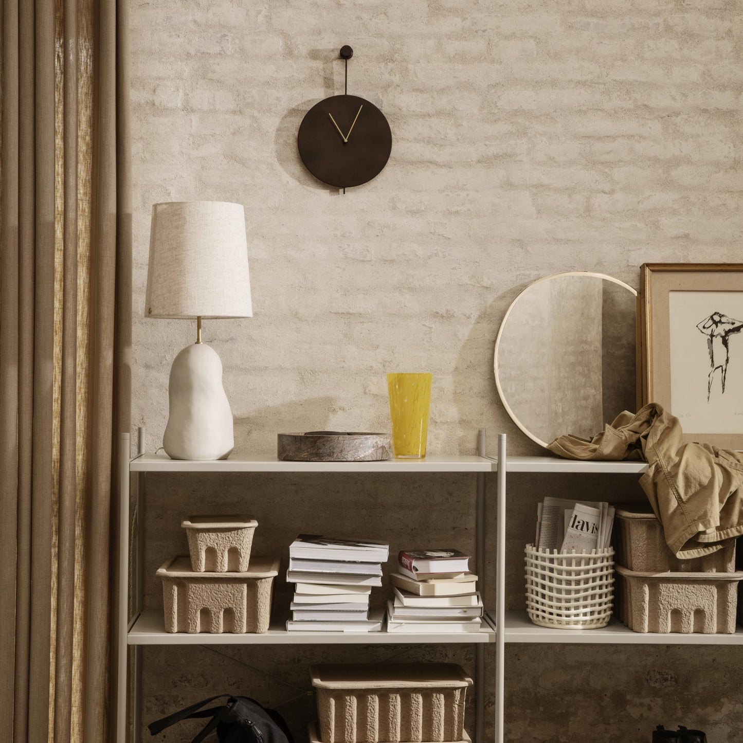 Ferm Living Hebe Table Lamp Medium White M. White Shade