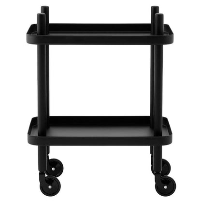 Block table trolley, all black
