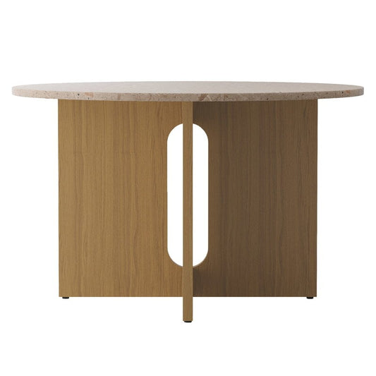 Androgyne dining table 120 cm by Audo Copenhagen #oak - Kunis Breccia stone #