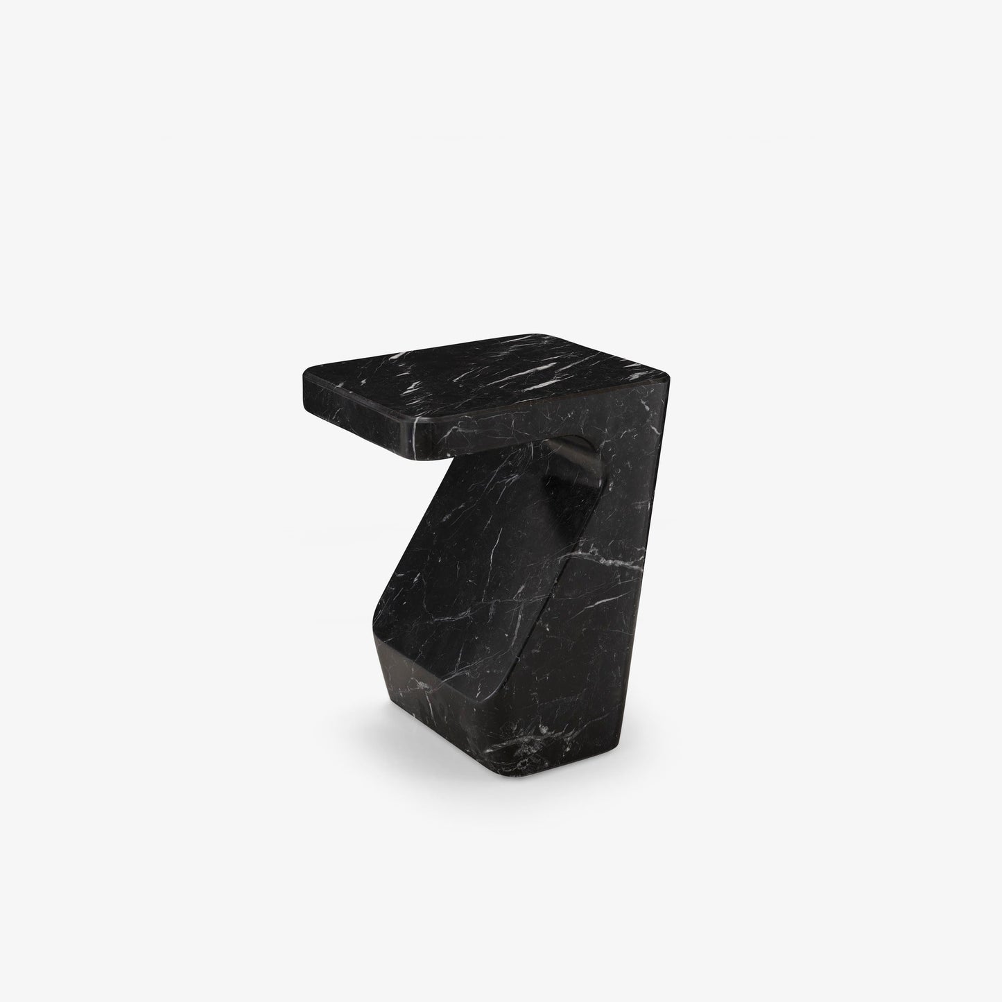 STUMP - Low rectangular Carrara marble coffee table