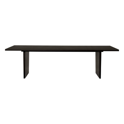 Private dining table, 260 x 100 cm, black / brown stained ash