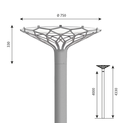 LP Nest Pole fixture Lamp by Louis Poulsen #Aluminium colour texture