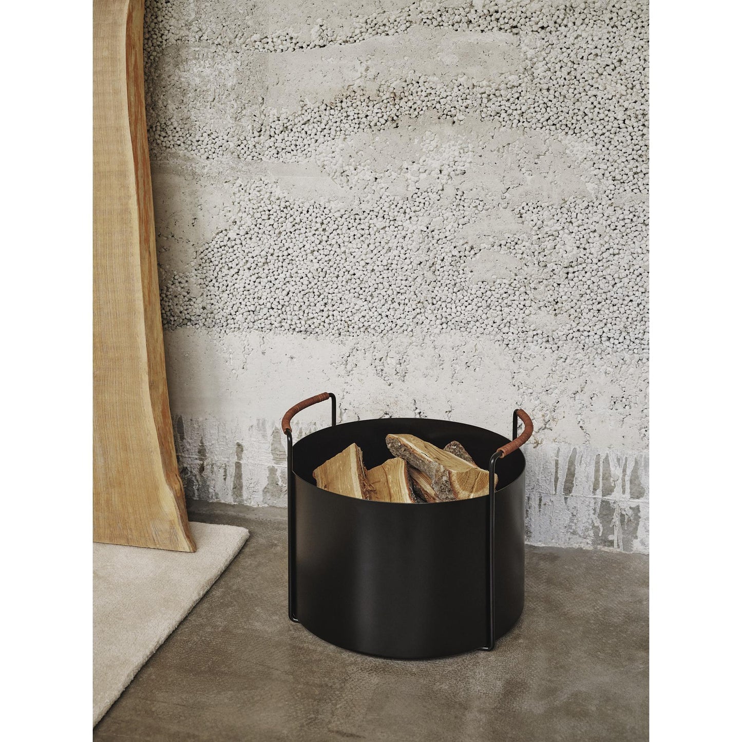 Ferm Living Port Firewood Basket Black