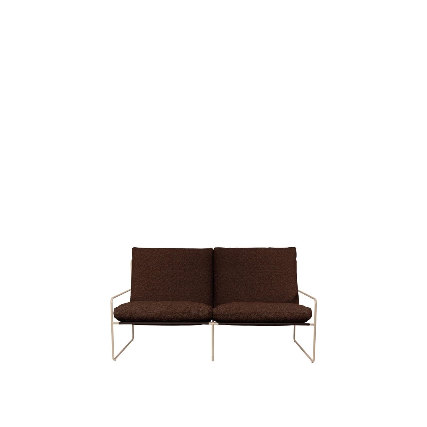 Ferm Living Desert 2-Seater Sofa Pure Bouclé/Cashmere/Chestnut