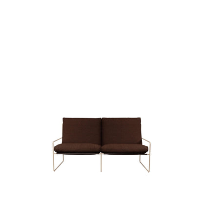 Ferm Living Desert 2-Seater Sofa Pure Bouclé/Cashmere/Chestnut