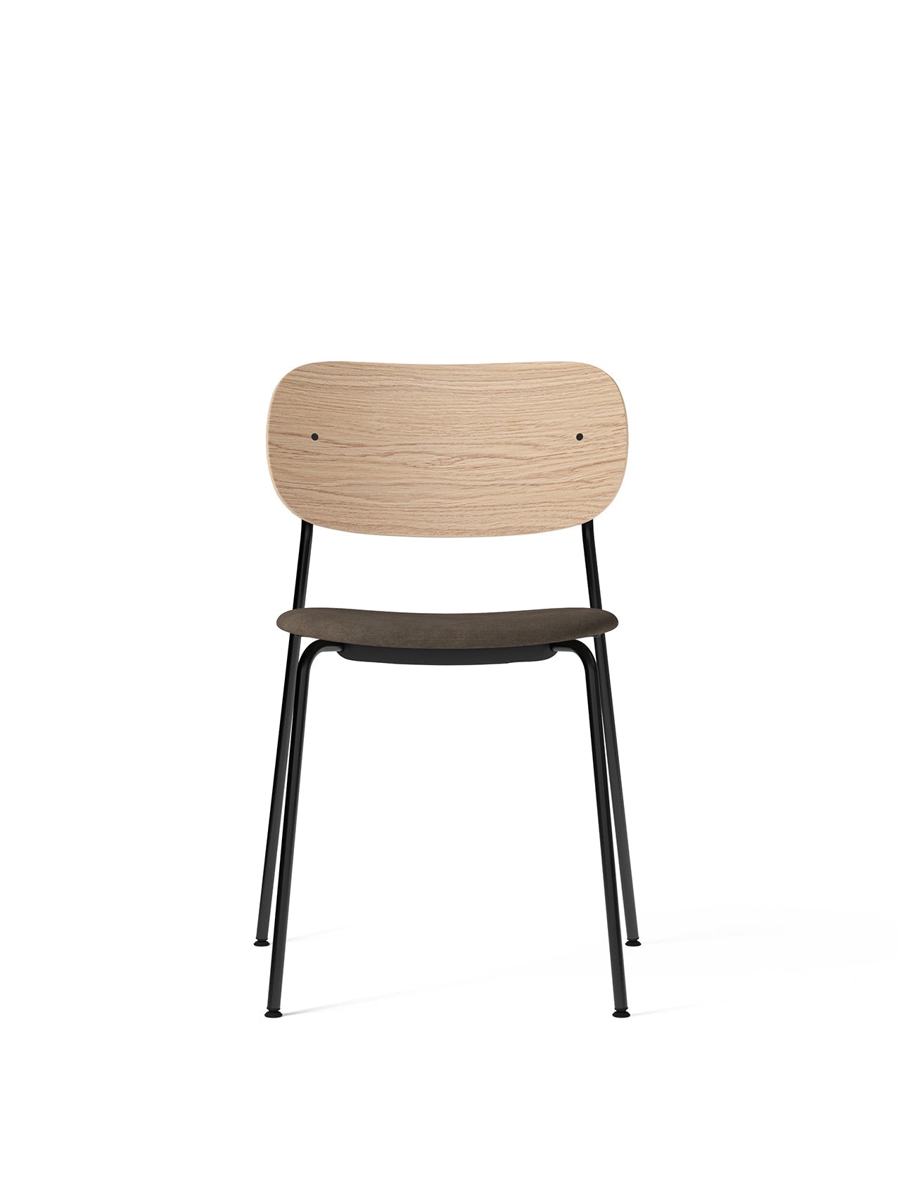 Co Dining Chair, Upholstered Seat, Black Frame by Audo Copenhagen