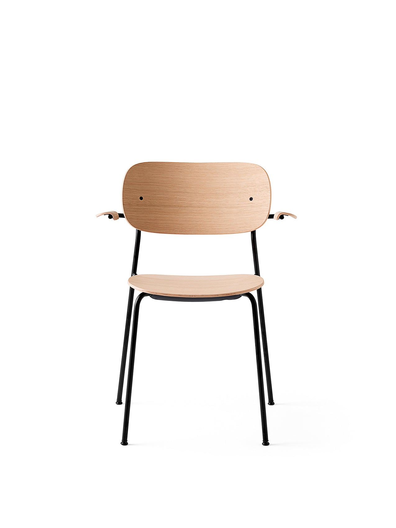 Co Dining Chair, With Armrest, Black, Veneer by Audo Copenhagen