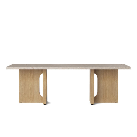 Androgyne Lounge Table, Wood by Audo Copenhagen #Natural Oak | Kunis Breccia Sand