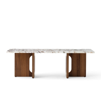 Androgyne Lounge Table, Wood by Audo Copenhagen #Walnut | Calacatta Viola
