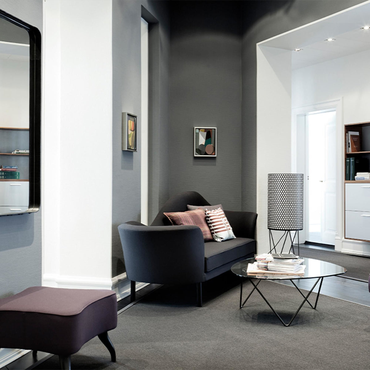 Pedrera Floor Lamp w. Dimmer PD2 Mat White