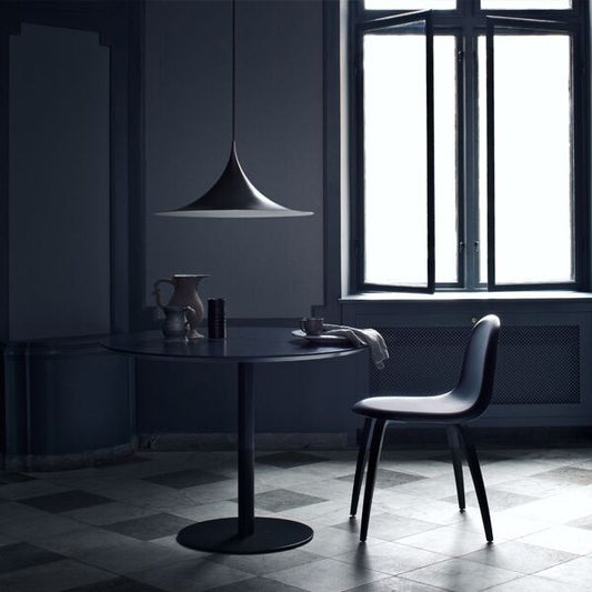 Semi Pendant Medium Glossy Anthracite Gray