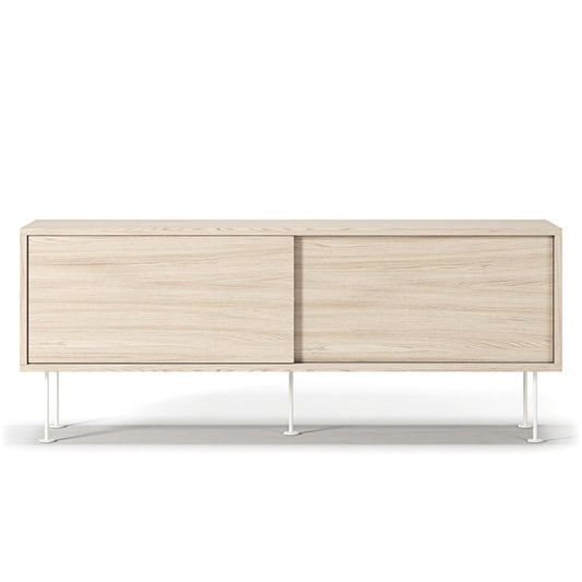 Decotique Vogue TV Bench With Legs 136 White Pigmented Oak/ White