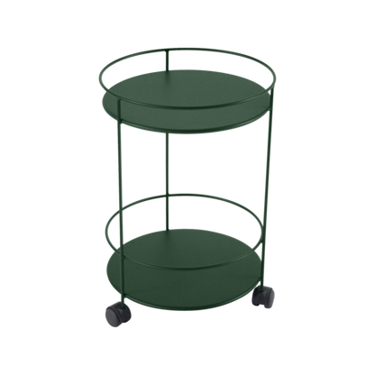 GUINGUETTE SIDE WHEELED TABLE WITH SOLID DOUBLE TOP by Fermob