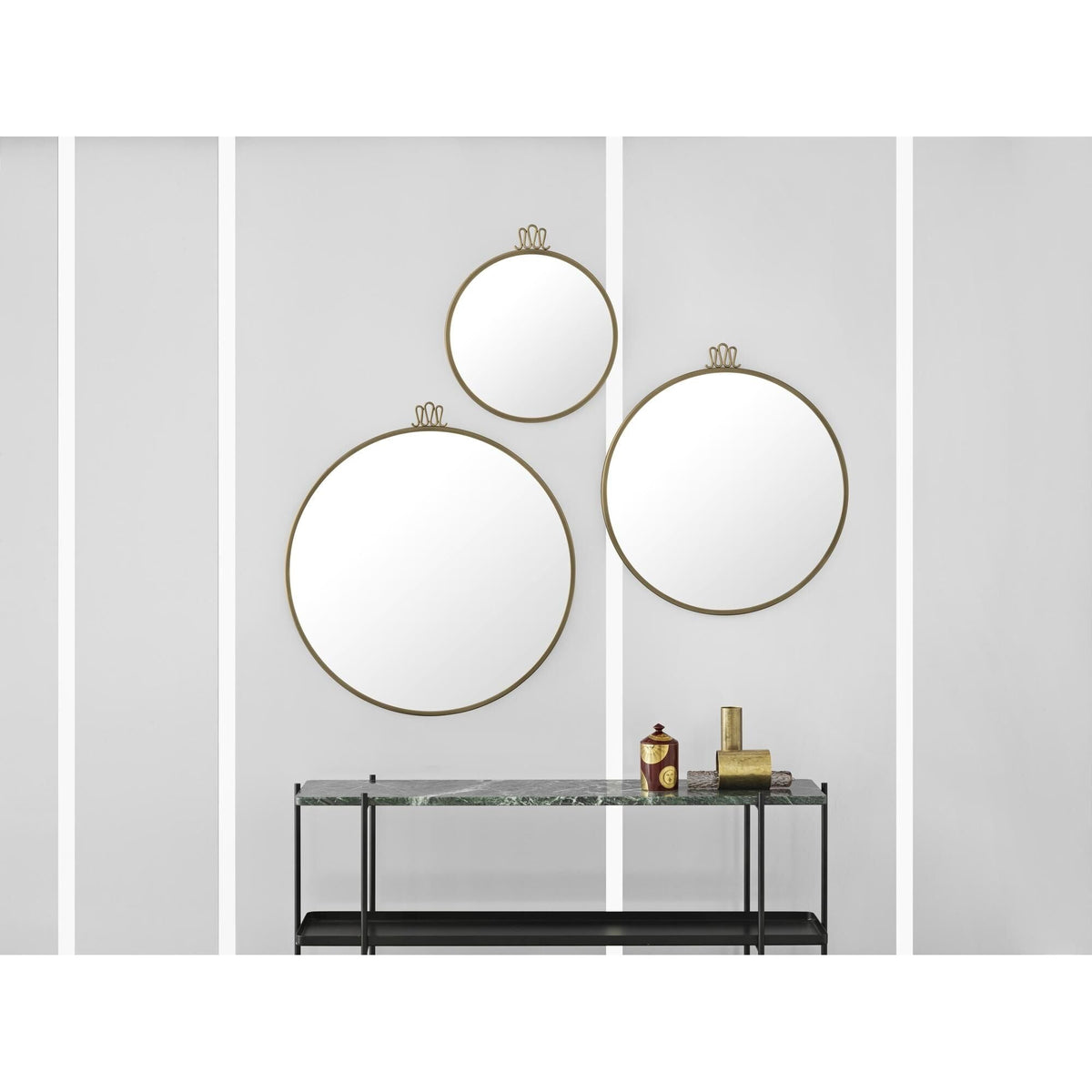 Randaccio Wall Mirror Round Ø60 cm Antique Brass