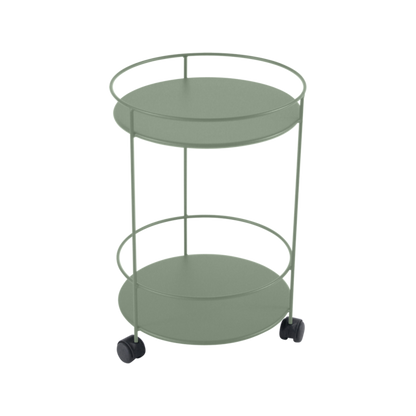 GUINGUETTE SIDE WHEELED TABLE WITH SOLID DOUBLE TOP by Fermob