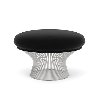 Platner Ottoman (Frame - Polished Nickel / Upholstery Material - Knoll Velvet) by Knoll