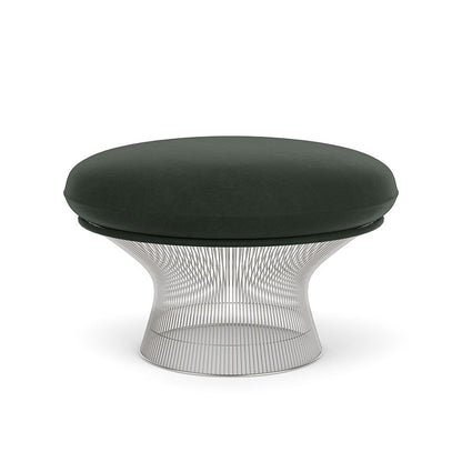 Platner Ottoman (Frame - Polished Nickel / Upholstery Material - Knoll Velvet) by Knoll