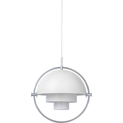 Multi-Lite Pendant White & Brass