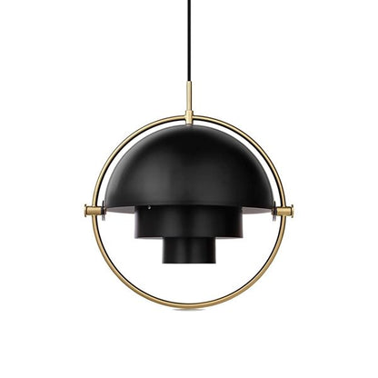 Multi-Lite Pendant Grey & Brass