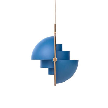 Multi-Lite Pendant Brass & Blue