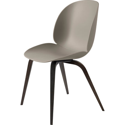 Beetle Dining Chair Wooden Base Smoked