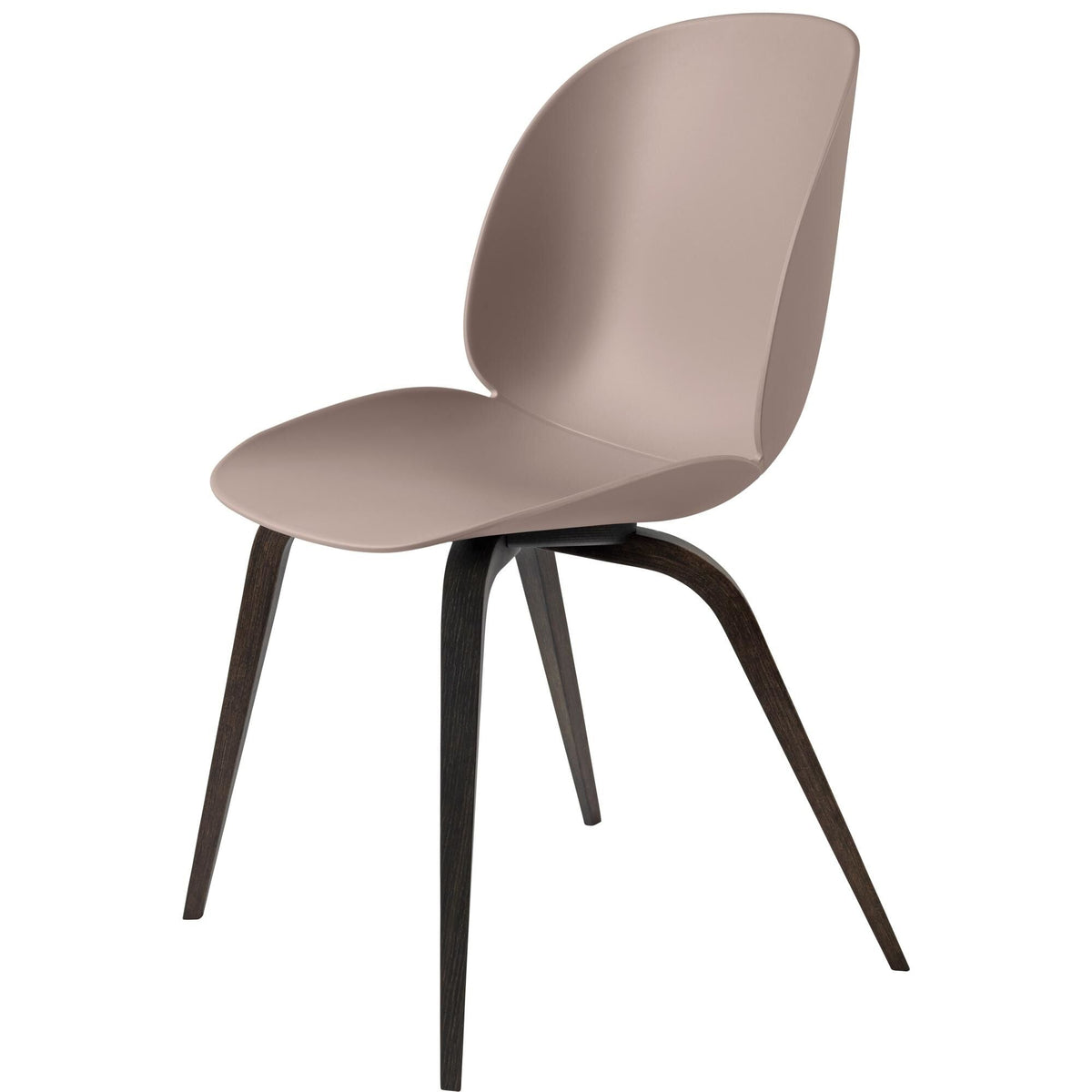 Beetle Dining Chair Wooden Base Smoked
