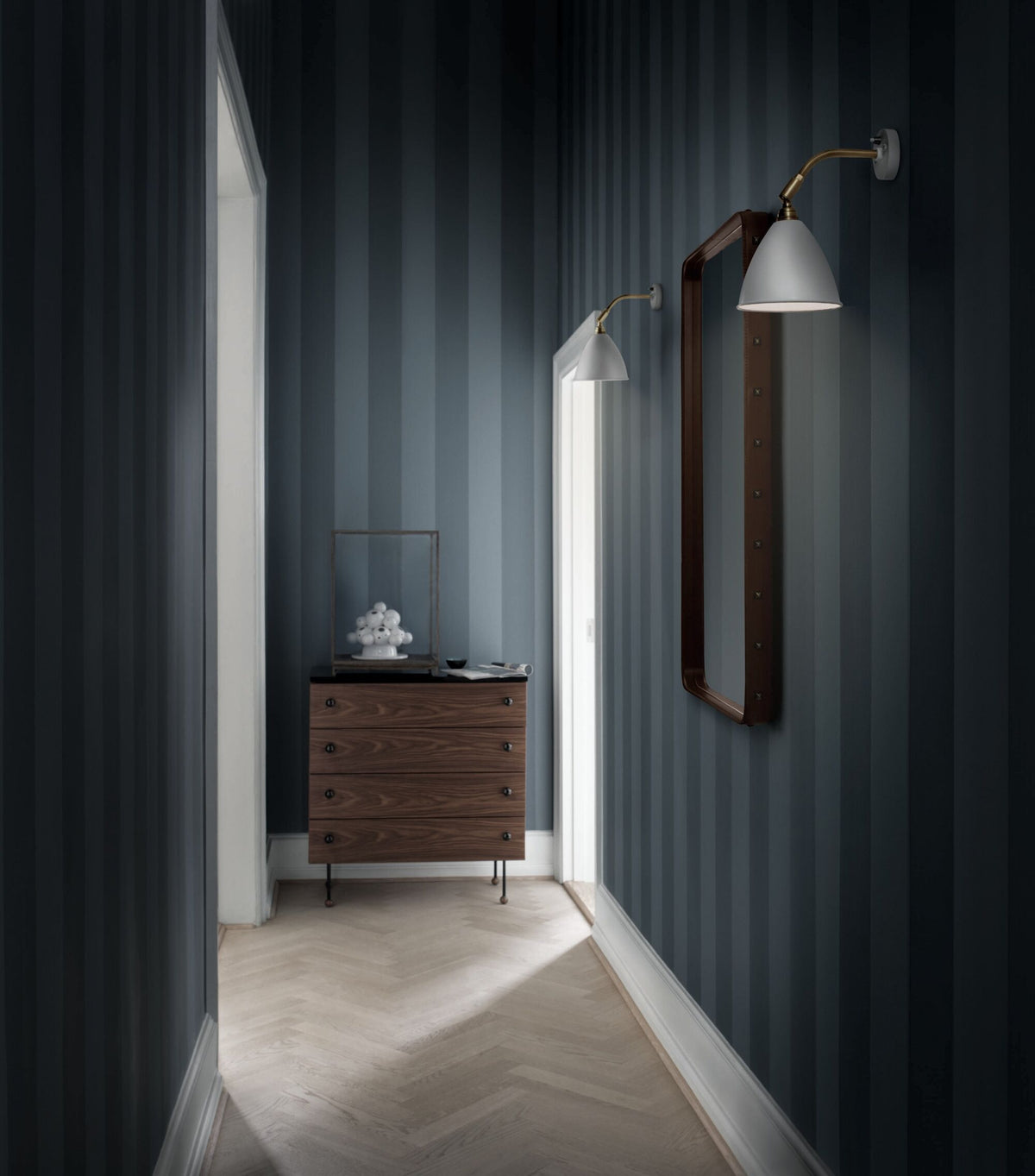 Bestlite BL7 Wall Lamp Matt White & Brass