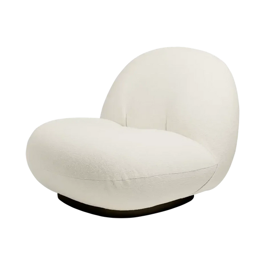 Pacha Lounge Chair by Gubi #Harp GUBI (24 Ivory) / Black