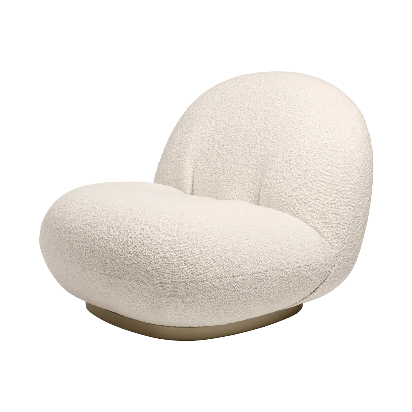 Pacha Lounge Chair by Gubi #Karakorum Dedar (001) / Pearl Gold