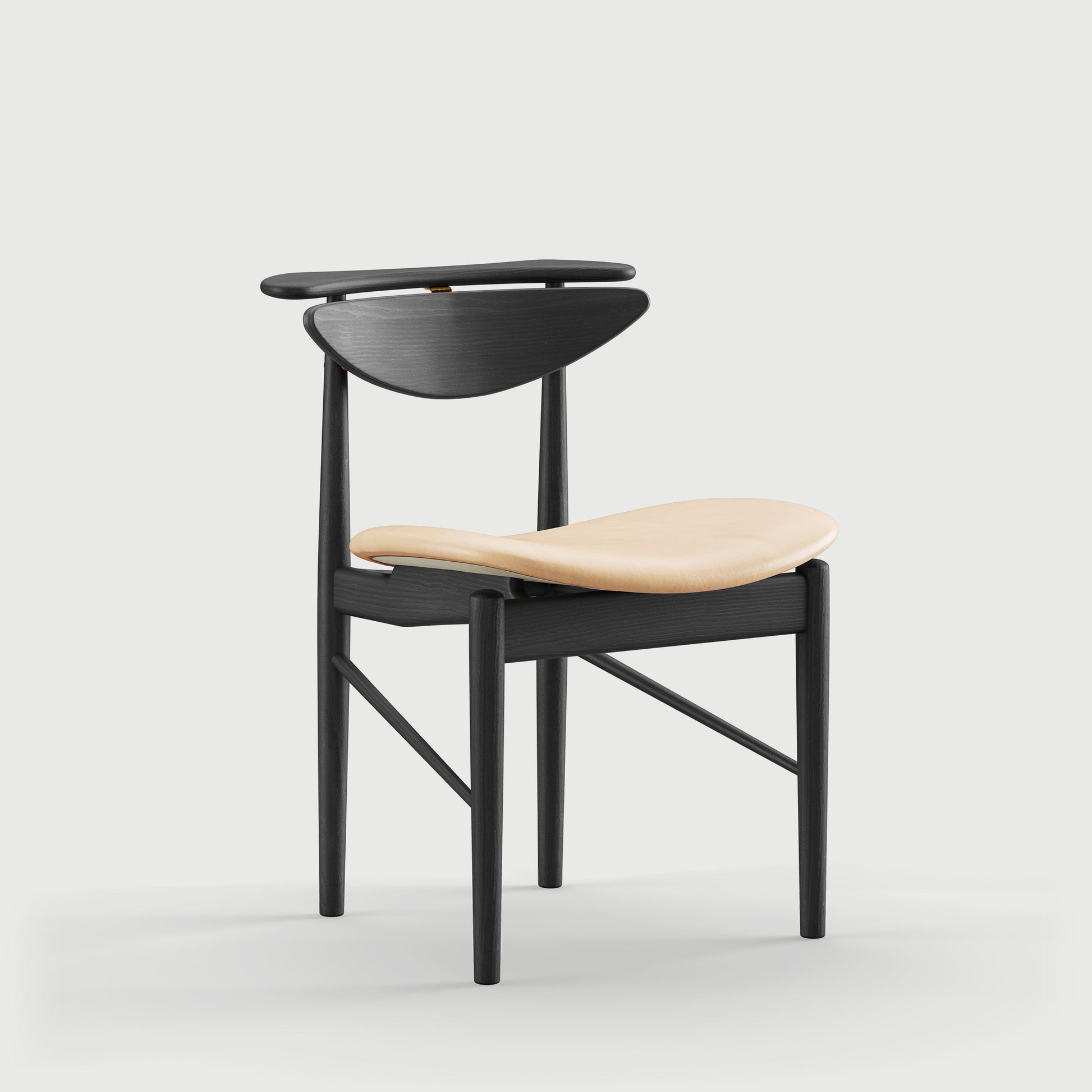 THE READING CHAIR by House of Finn Juhl #Oak Black Painted  / Vegetal | 90 | Uncoloured 