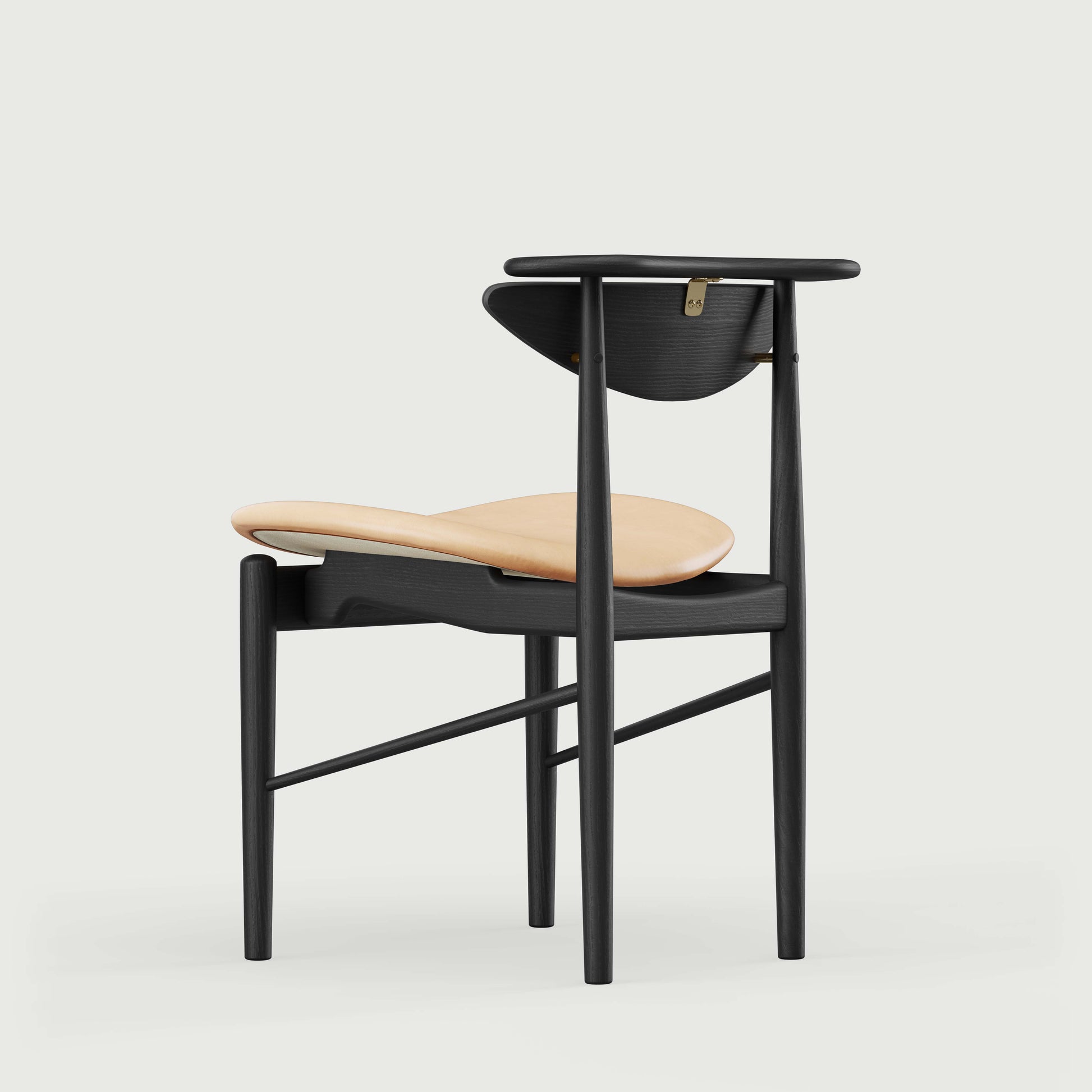 THE READING CHAIR by House of Finn Juhl #Oak Black Painted  / Vegetal | 90 | Uncoloured 