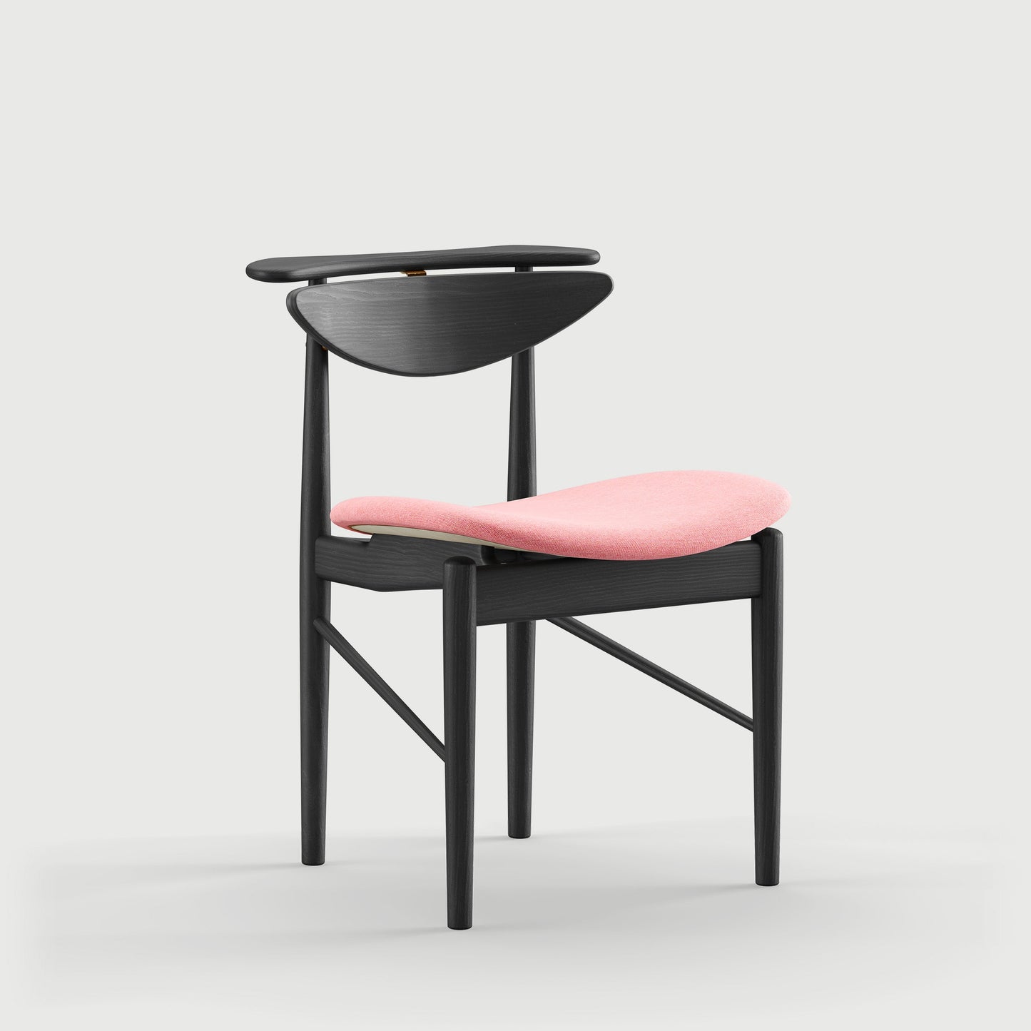 THE READING CHAIR by House of Finn Juhl #Oak Black Painted  / Watercolour | Rose Quartz 