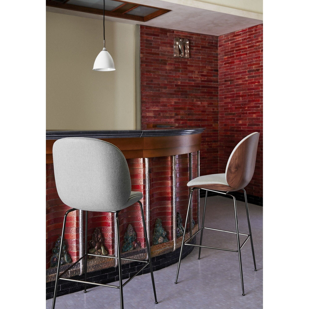 Bestlite BL9S Pendant Small Brass and Porcelain