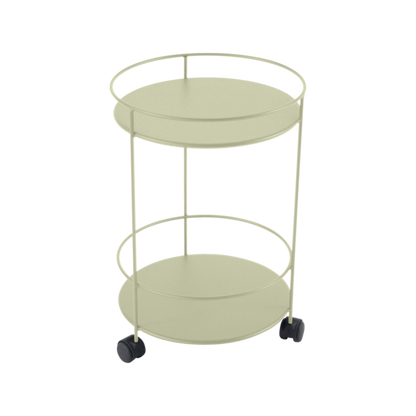GUINGUETTE SIDE WHEELED TABLE WITH SOLID DOUBLE TOP by Fermob