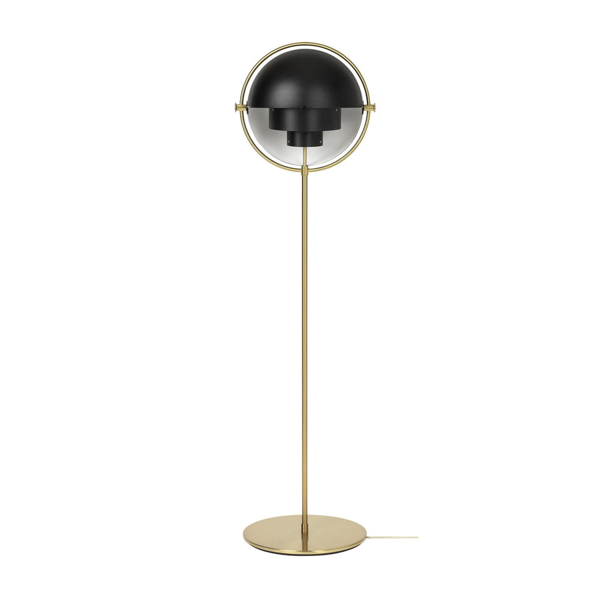 Multi-Lite Floor Lamp Brass & White