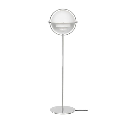 Multi-Lite Floor Lamp Brass & White