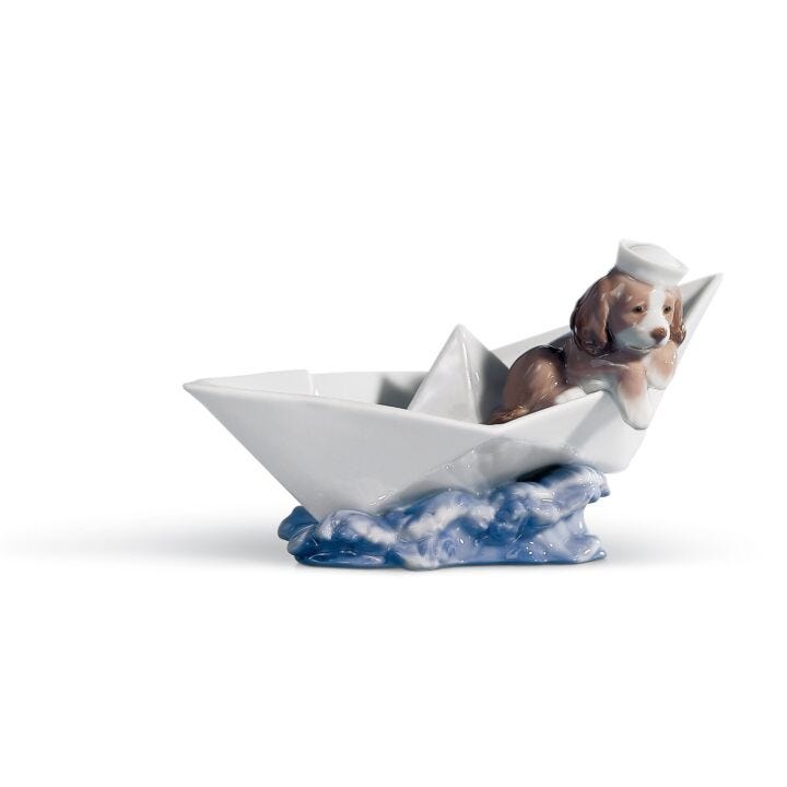 Little Stowaway Dog Figurine by Lladró