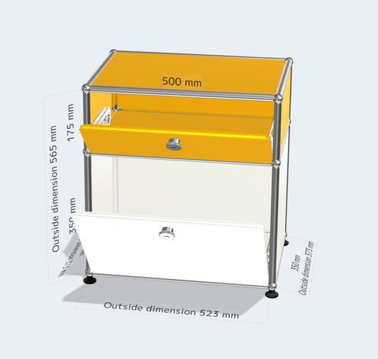1x2 module (2 drop down doors) [W500XD350xH(350+175)]