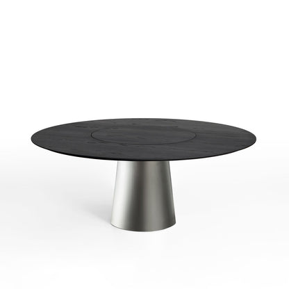MATERIC - Round dining table with Lazy Susan (Dimension - Ø 1600 x H. 743 mm / Base - Natural Ash (W72))