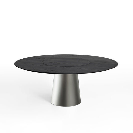 MATERIC - Round dining table with Lazy Susan (Dimension - Ø 1600 x H. 743 mm / Base - Natural Ash (W72))