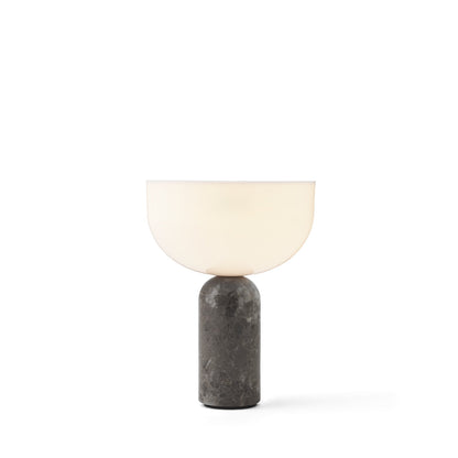 Kizu Portable Table Lamp by New Works #Gris du Marais Marble w. White Acrylic