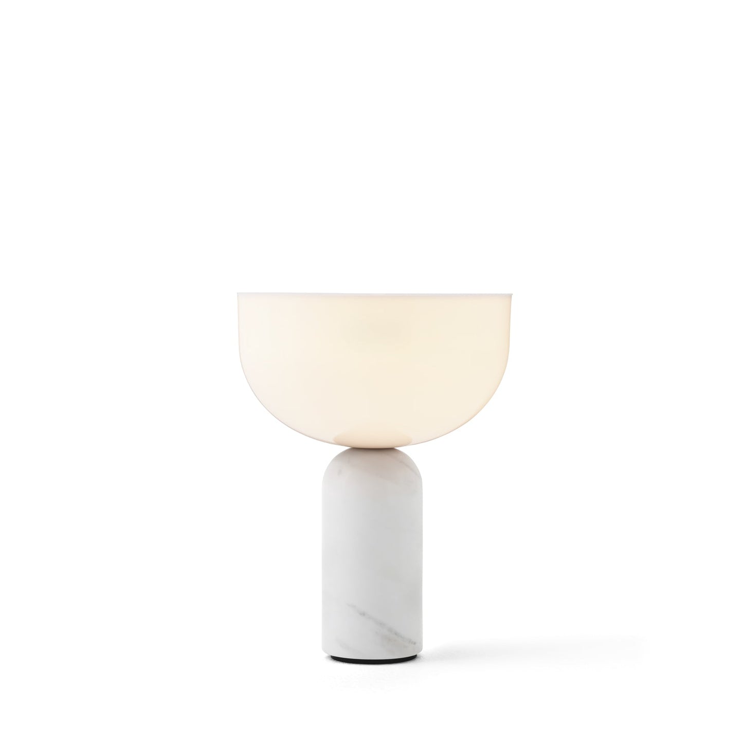 Kizu Portable Table Lamp by New Works #White Marble w. White Acrylic