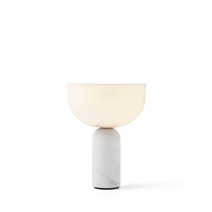 Kizu Portable Table Lamp by New Works #White Marble w. White Acrylic